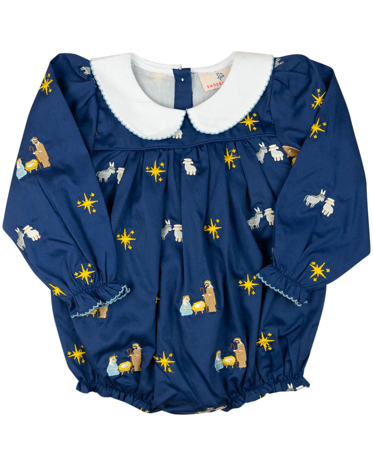 Nativity Embroidered Navy Bubble