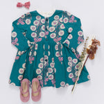Girls Autumn Dress- Buttercup Evergreen Floral