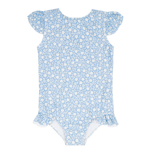 girls alpine fiore ruffle cup sleeve rashguard one piece