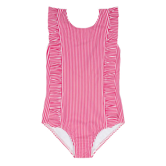 girls gondola stripe ruffle one piece