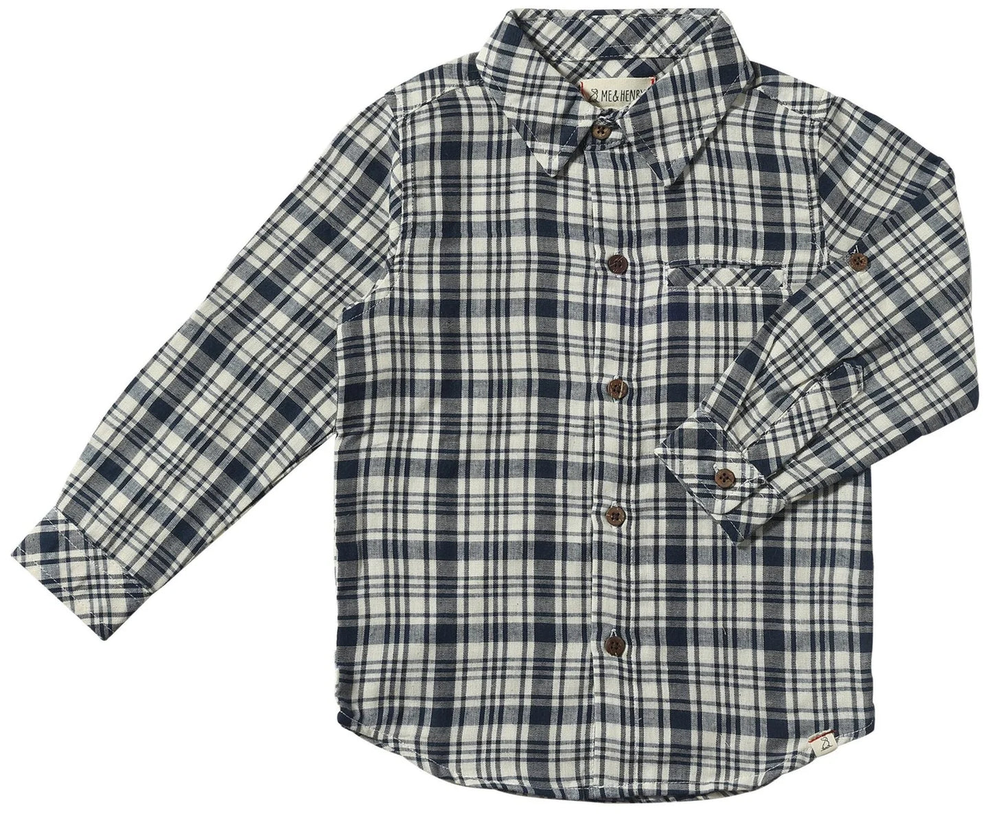 Atwood woven shirt- Navy/white plaid