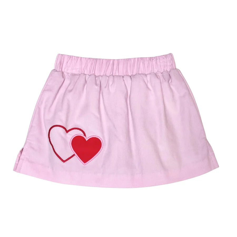 Heart Miley Skort- Pink Cord