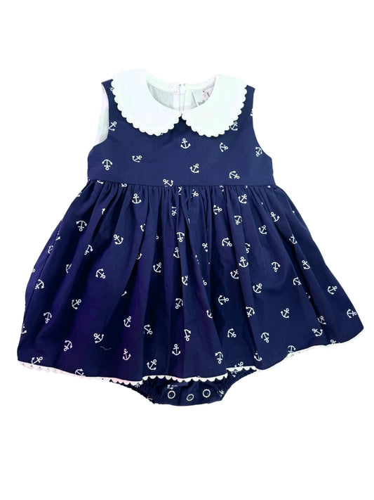 Anchors Away Baby Girl Dress - Maddie & Connor