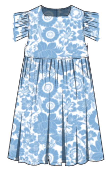 Maya Gameday Dress- Carolina Blue