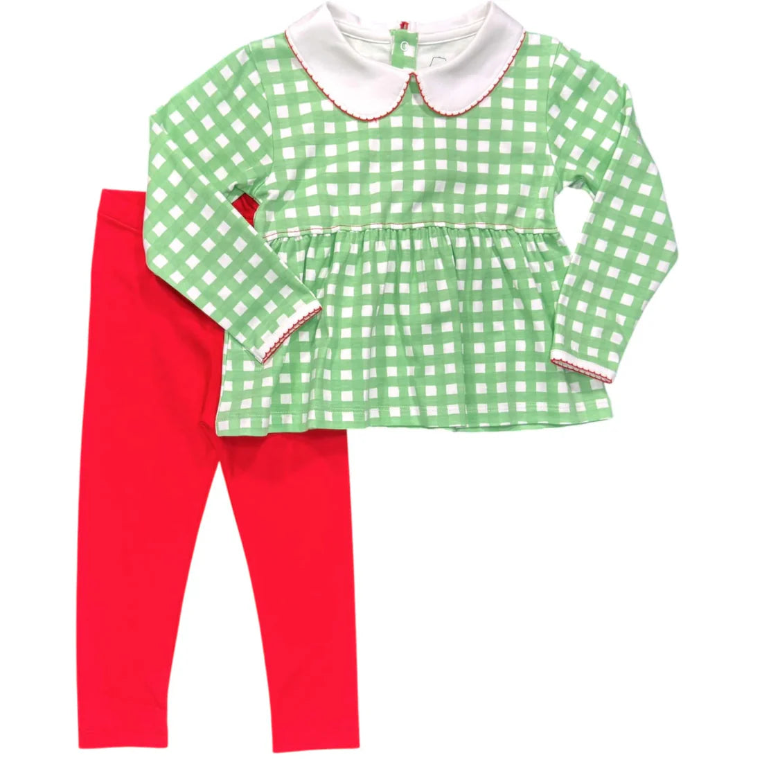 Play Shirt & Leggings- Green Gingham