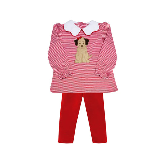 Labrador Bryar Legging Set- Red Bitty Knit
