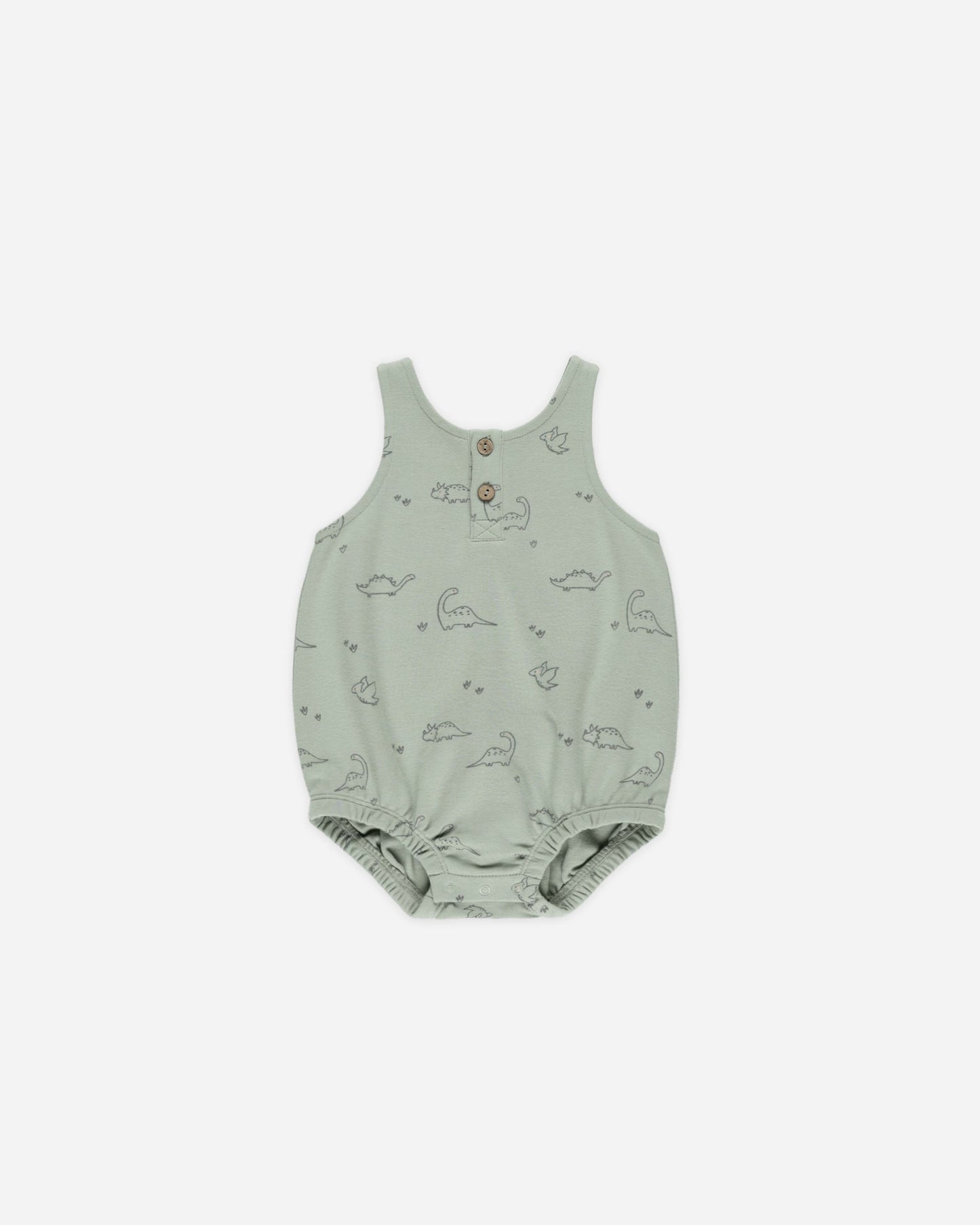 Sleeveless Bubble Romper Dino- Quincy Mae