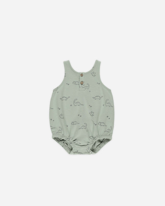 Sleeveless Bubble Romper Dino- Quincy Mae