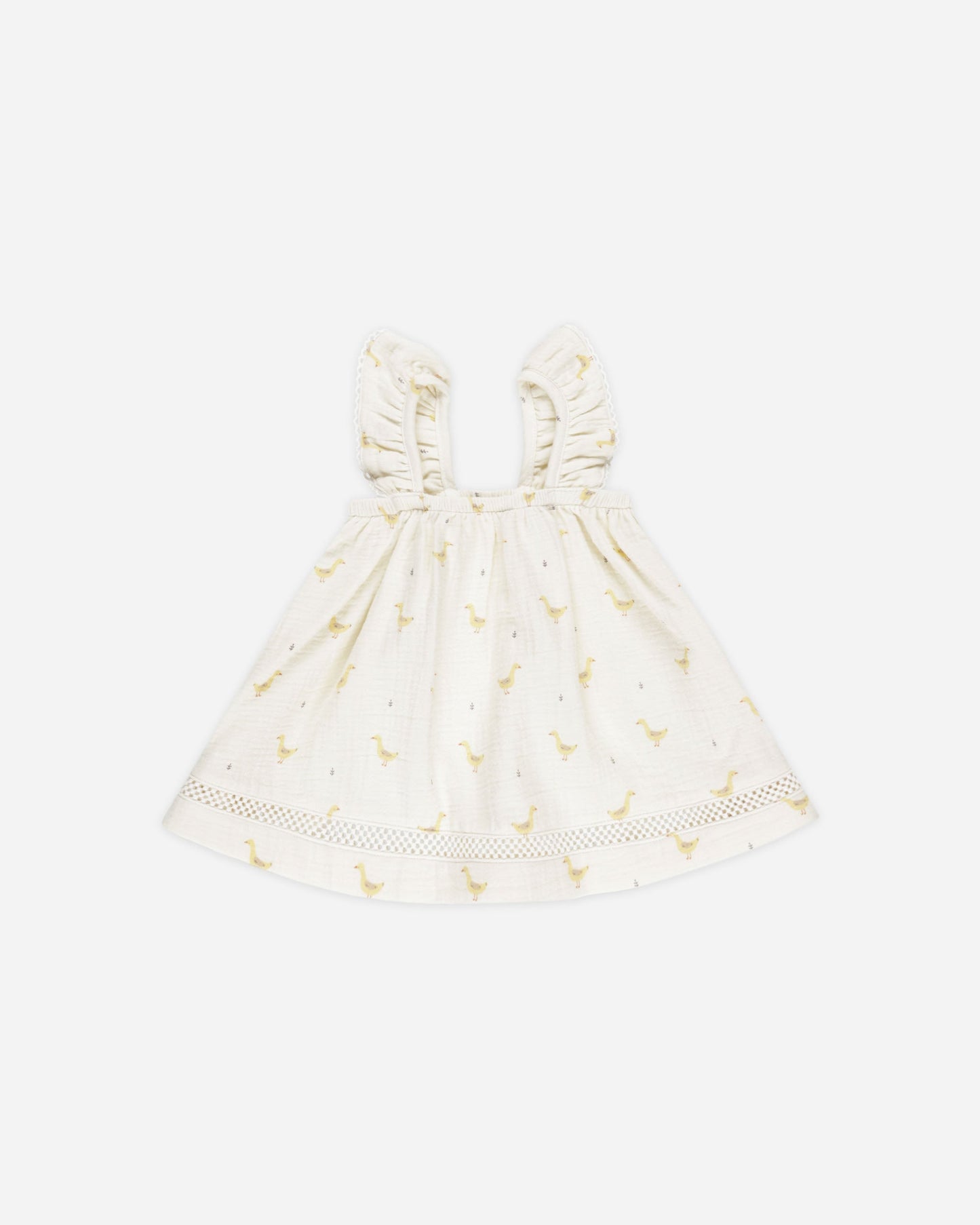 Ruffled Tank Dress Geese- Quincy Mae