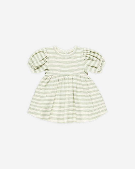Darla Dress Mint Stripe- Quincy Mae