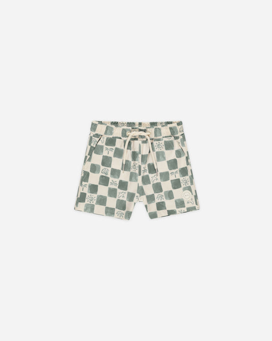 Swim Trunk- Coastal Check - Rylee + Cru