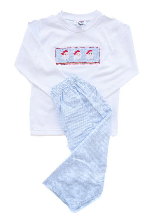 Santa Claus Smocked Beau T-Shirt/Pants Set