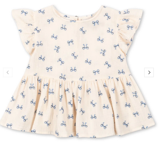 Coco Top Bow Bleu - Konges Sloejd