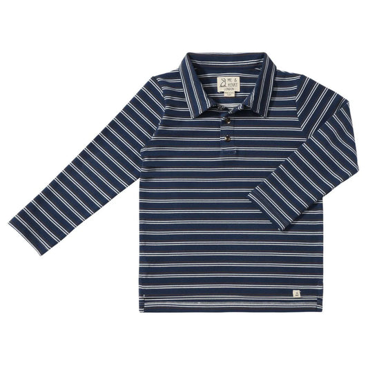 Spencer polo- Navy/White