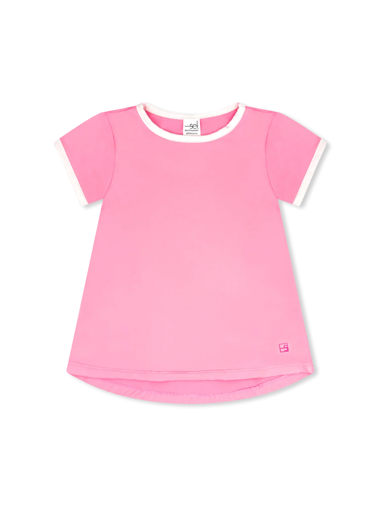 Bridget Basic T - Flamingo Pink, Pure Coconut - Lullaby Set