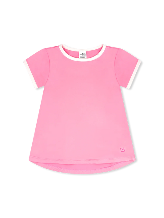 Bridget Basic T - Flamingo Pink, Pure Coconut - Lullaby Set
