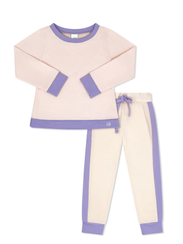 Selena Jogger Set - Lemonade Pink, Lollipop Lavender- Lullaby Set