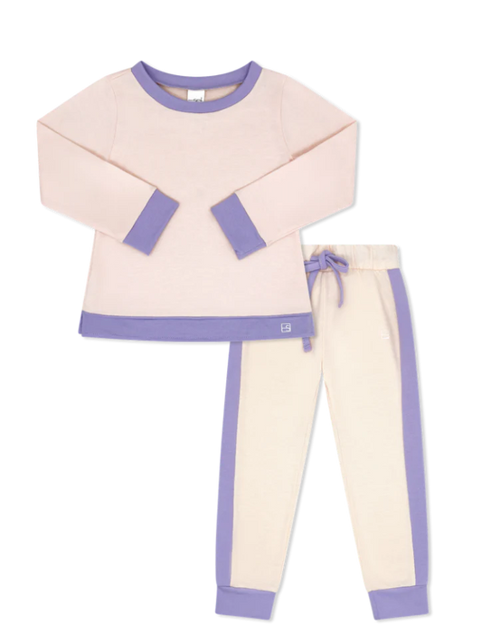 Selena Jogger Set - Lemonade Pink, Lollipop Lavender- Lullaby Set