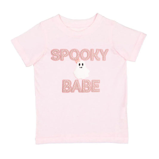 Spooky Babe Patch Halloween Short Sleeve T-Shirt - Ballet