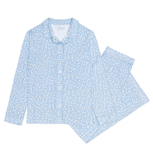 womens alpine fiore long sleeve collared pima pajamas set