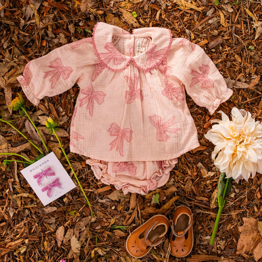Georgina Set- Vintage Bow Dusty Pink