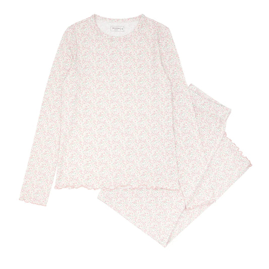 women's pima antique floral pajamas set