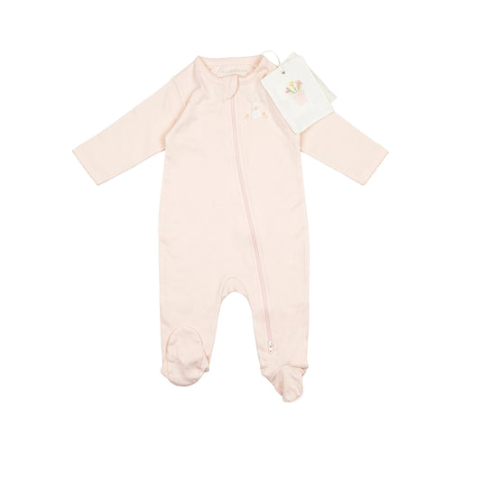 zip footed sleeper- pink