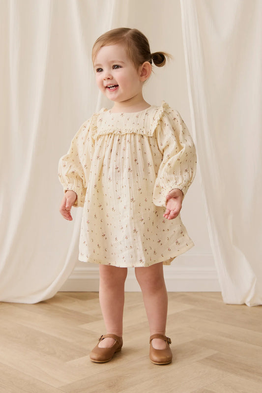 Organic Cotton Muslin Amira Dress - Dina Antique