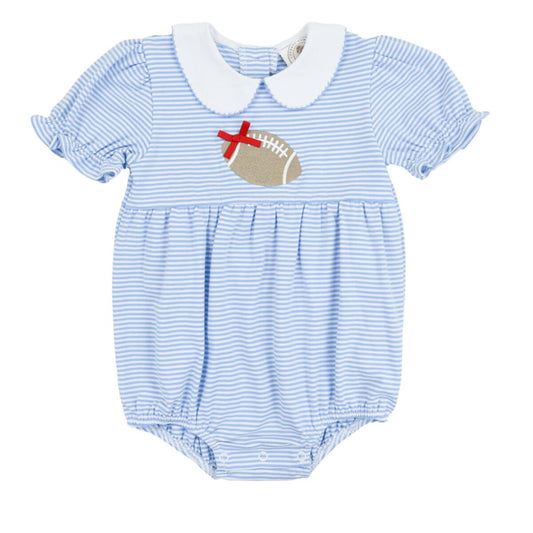 Powder Blue Stripe Tailgate Girls Bubble- Cypress Row