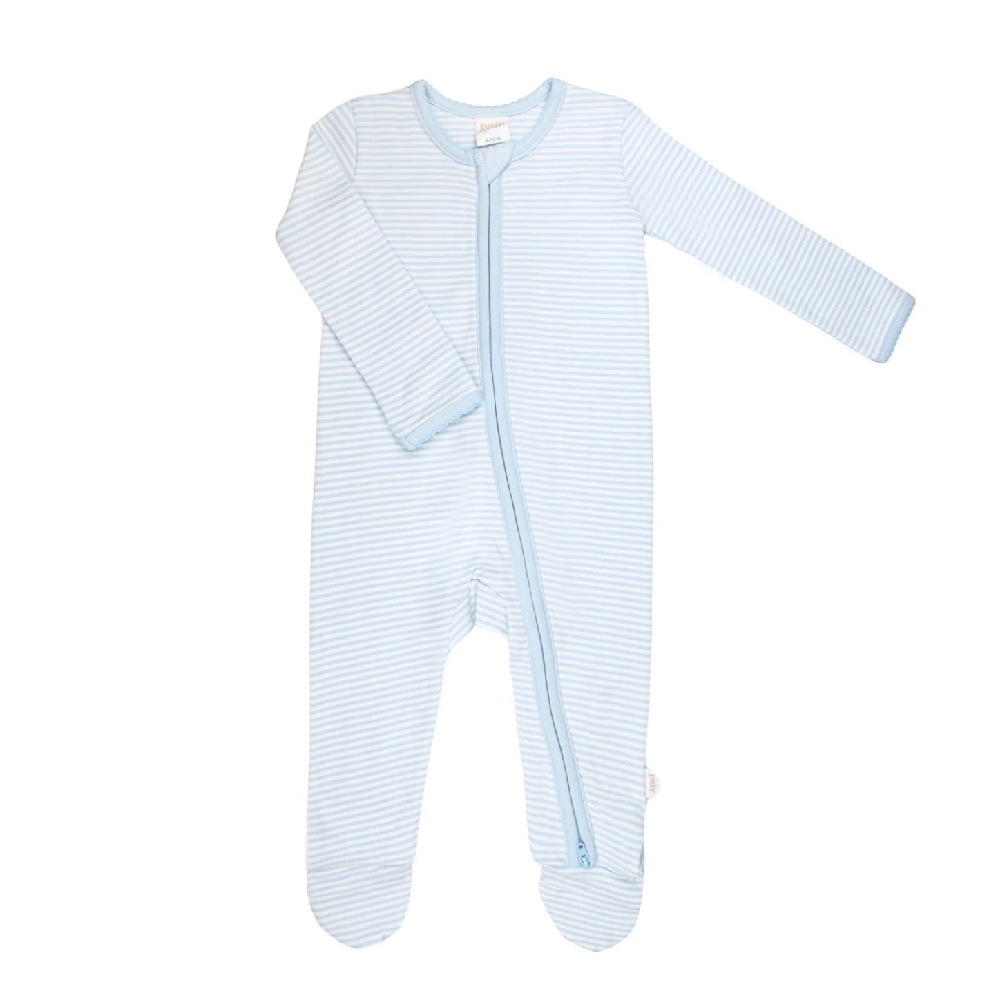 Striped Zipper Footie Sleeper