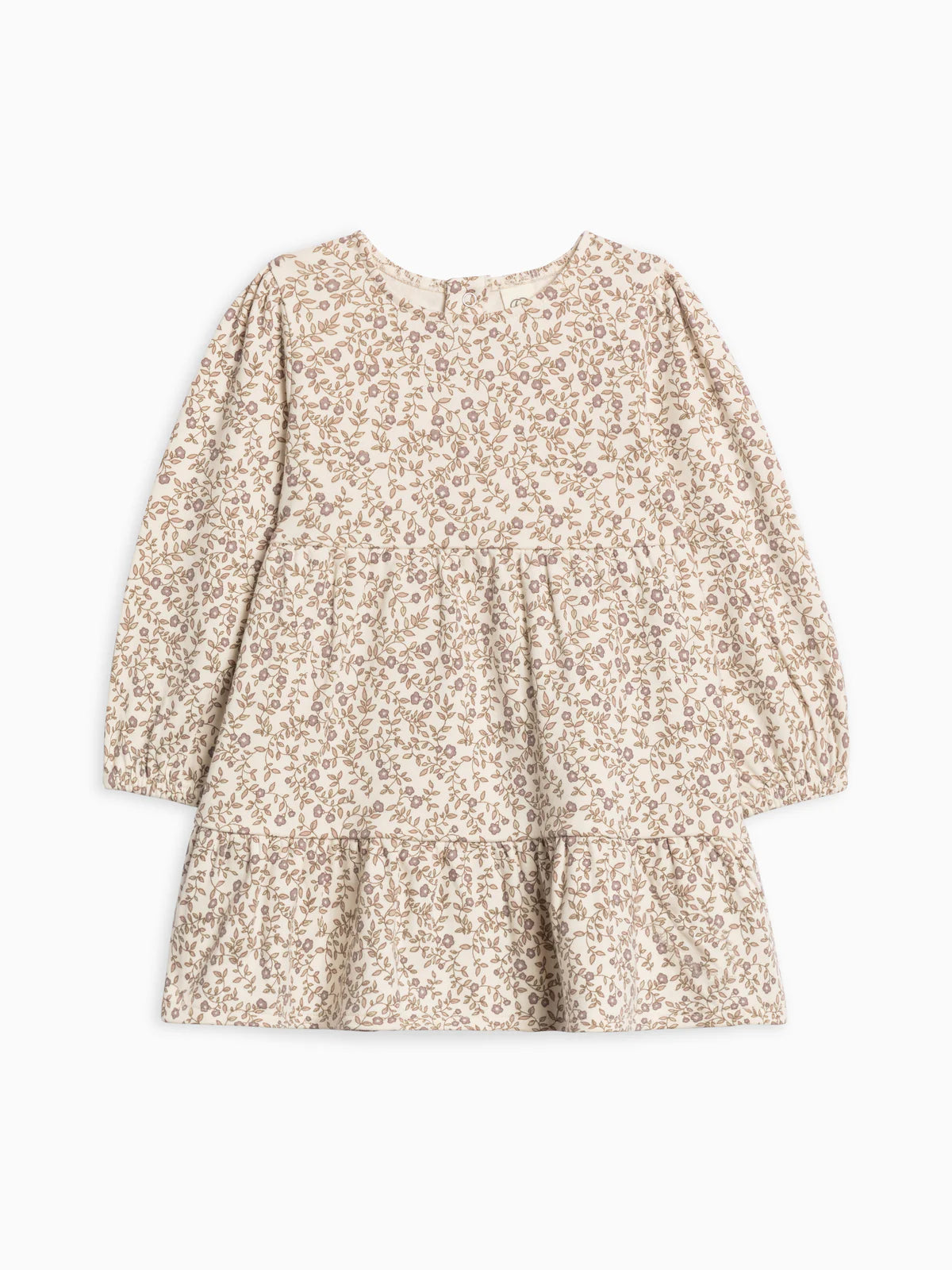 Sofia Long Sleeve Tiered Dress- Aurora Floral / Purple + Mauve