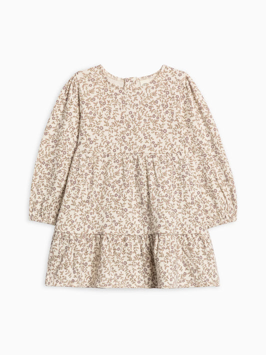 Sofia Long Sleeve Tiered Dress- Aurora Floral / Purple + Mauve