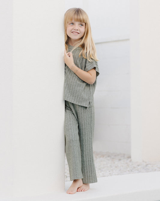 Cozy Rib Knit Set Eucalyptus- Rylee + Cru