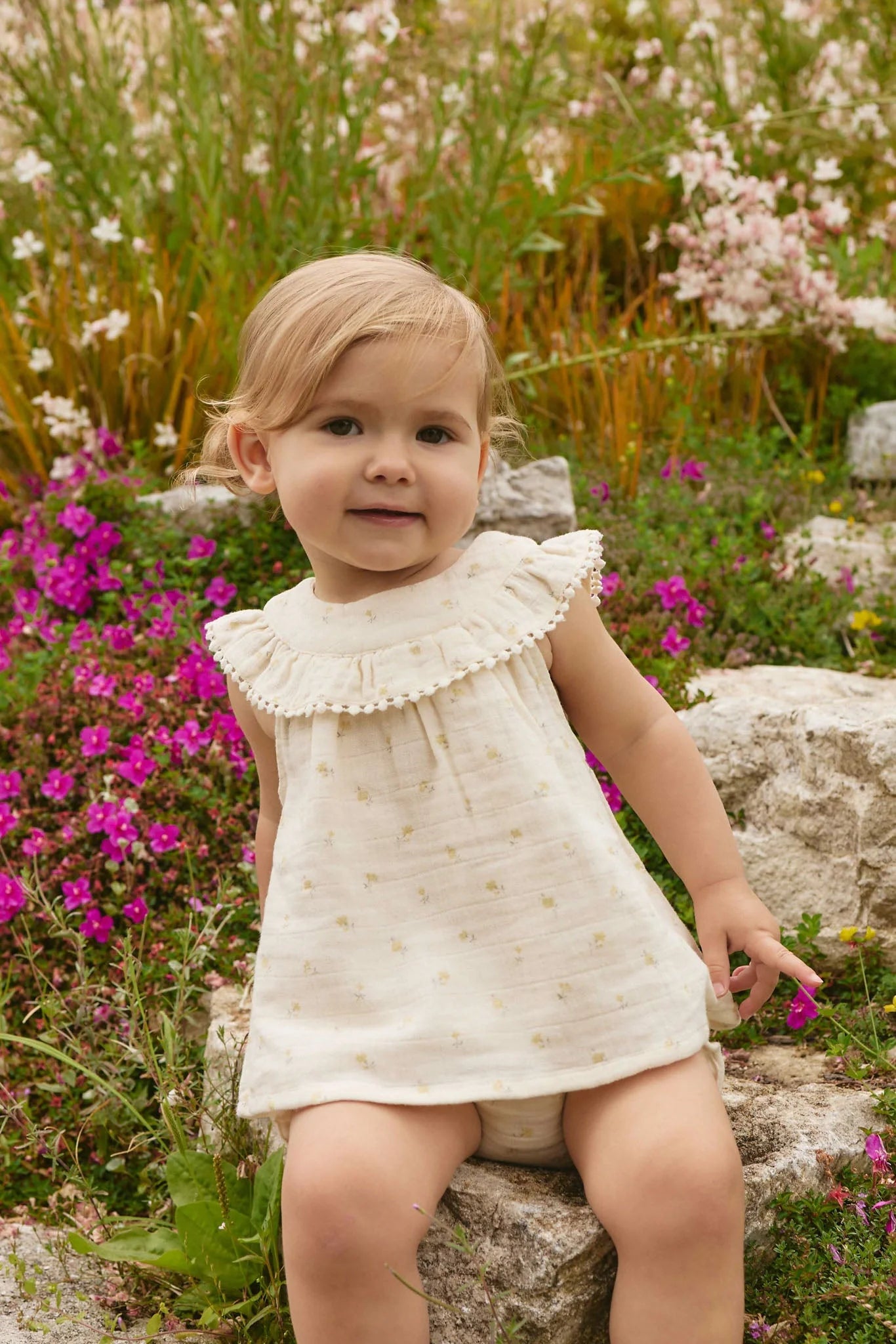Organic Cotton Muslin Annalise Top - Vintage Ditsy