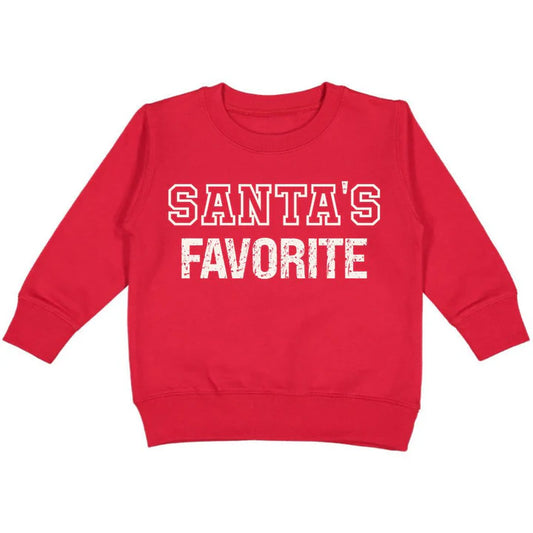 Santa's Favorite Christmas Sweatshirt- Sweet Wink