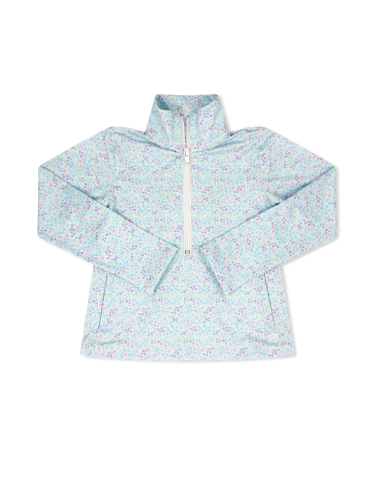 Heather Half Zip - Frosted Floral, Pure Coconut- Lullaby Set