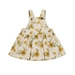 Heart Pocket Overall Dress- Sunflower Field