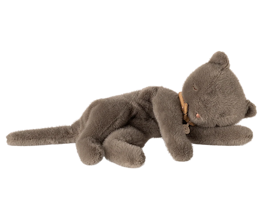 Sleepy Kitten Plush Medium Grey