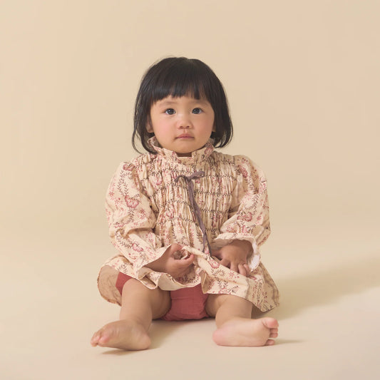 Lali Little Parvati Set with Bloomers in Fall Vine Print / Dusty Cedar