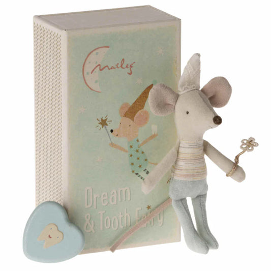 Tooth Fairy Mouse Little Brother in Matchbox- Maileg