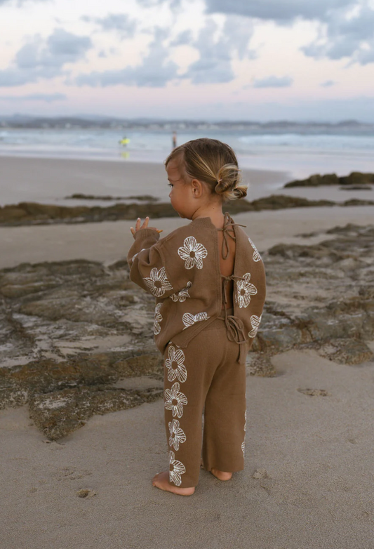 Cocoa Flower Pants - Belle & Sun