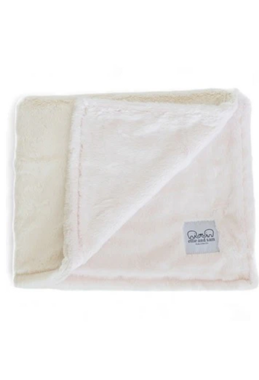 Pink/Ivory Duo Blanket - Ellie and Sam