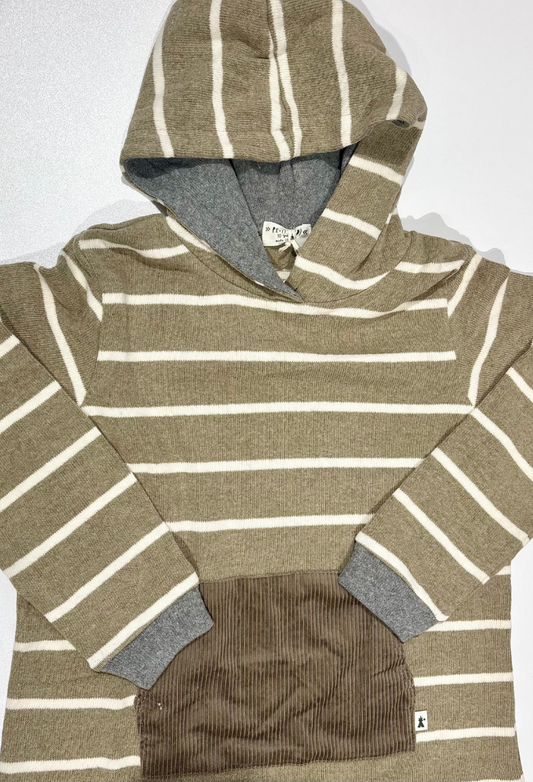 Brown Striped Sweatshirt - Petit Indi