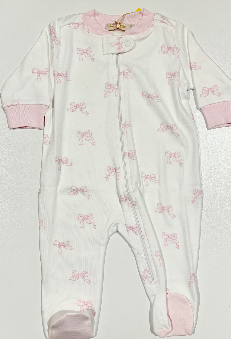 Pretty Bows Footie - Baby Club Chic