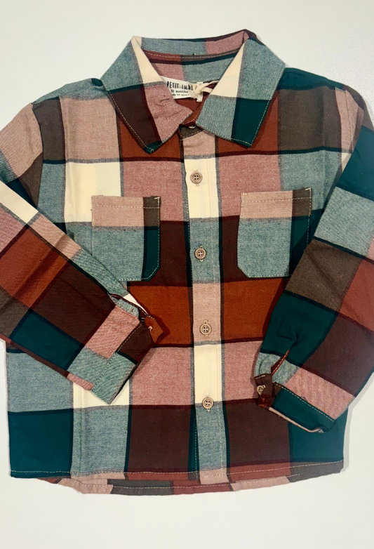 Multi Plaid Overshirt - Petit Indi