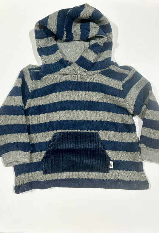 Navy Striped Sweatshirt - Petit Indi