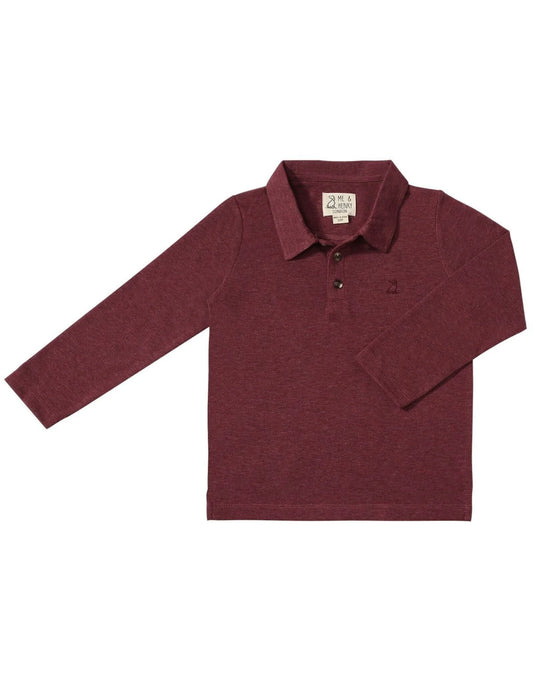 Spencer polo- Burgundy