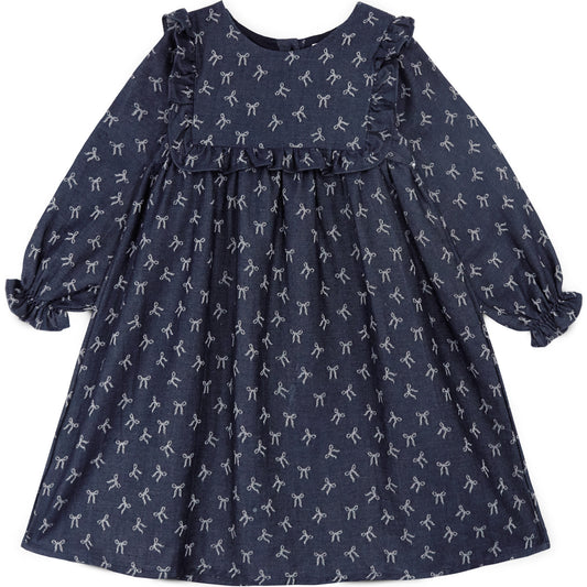 Amandine Dress, Dark Blue- Mi Pounet