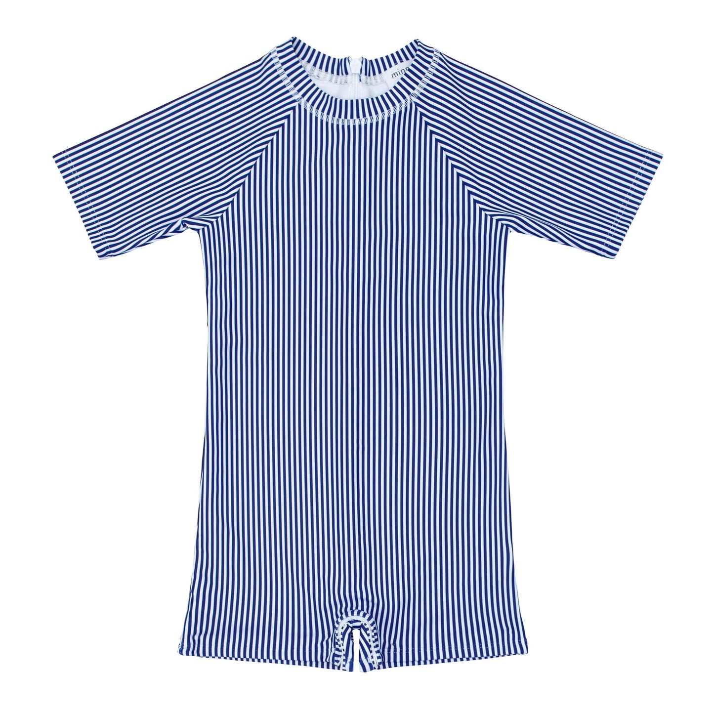 unisex navy stripe rashguard one piece