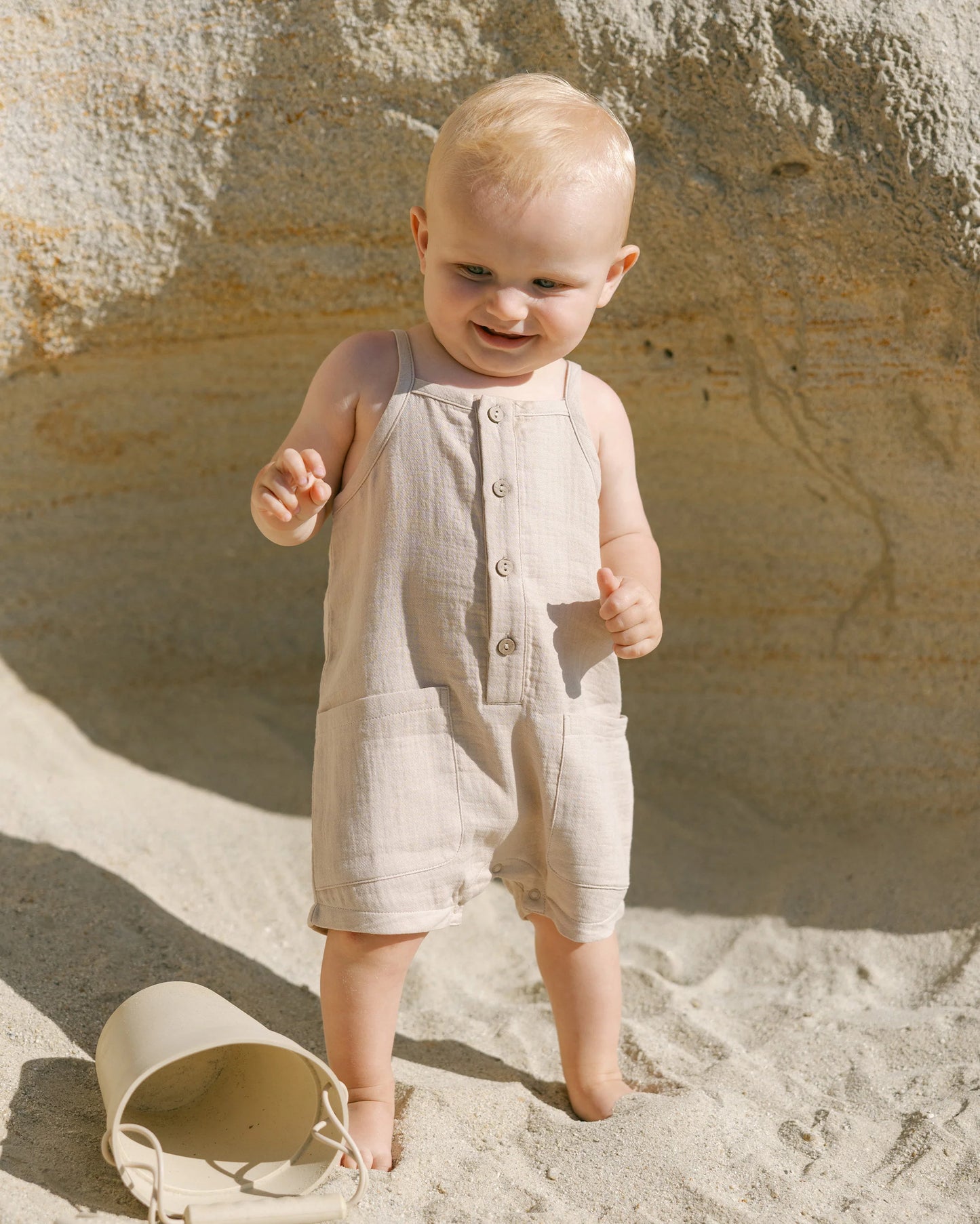 Oakley Romper Oat- Quincy Mae